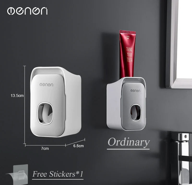 PastePal Automatic Toothpaste Dispenser & Wall-Mounted Toothbrush Holder – No-Drill, Mess-Free Bathroom Organizer