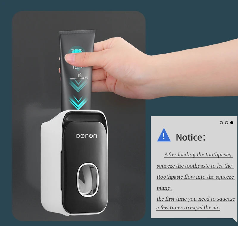 PastePal Automatic Toothpaste Dispenser & Wall-Mounted Toothbrush Holder – No-Drill, Mess-Free Bathroom Organizer