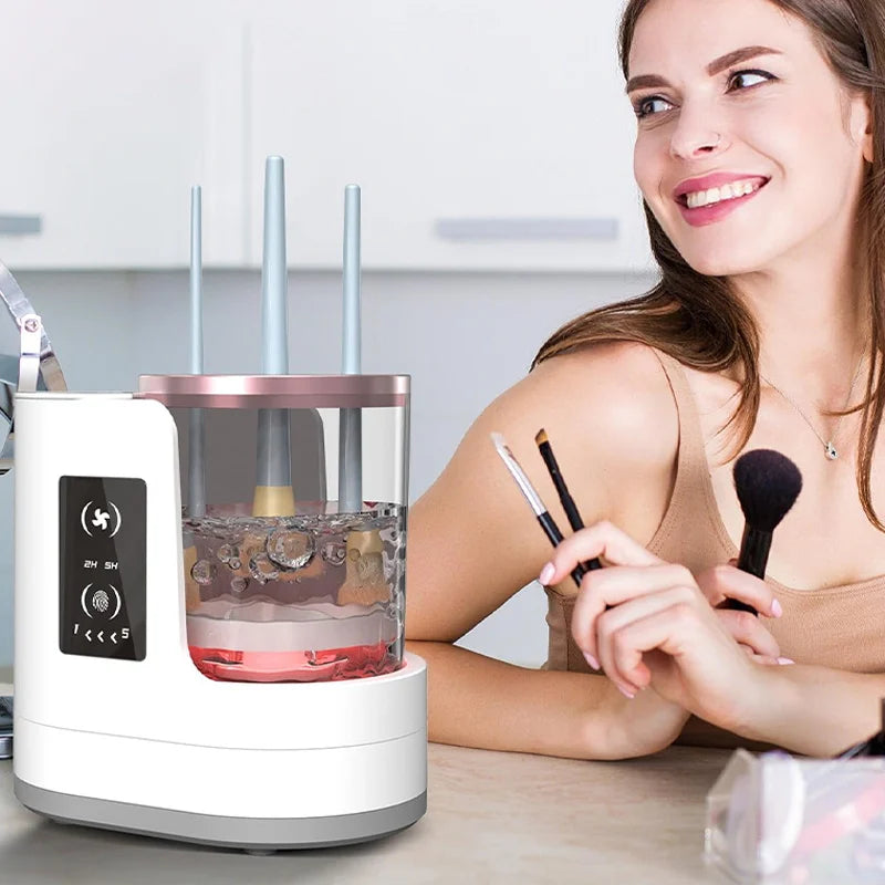 GlowSpin™ 3-in-1 Electric Makeup Brush Cleaner & Dryer – Portable & USB Powered