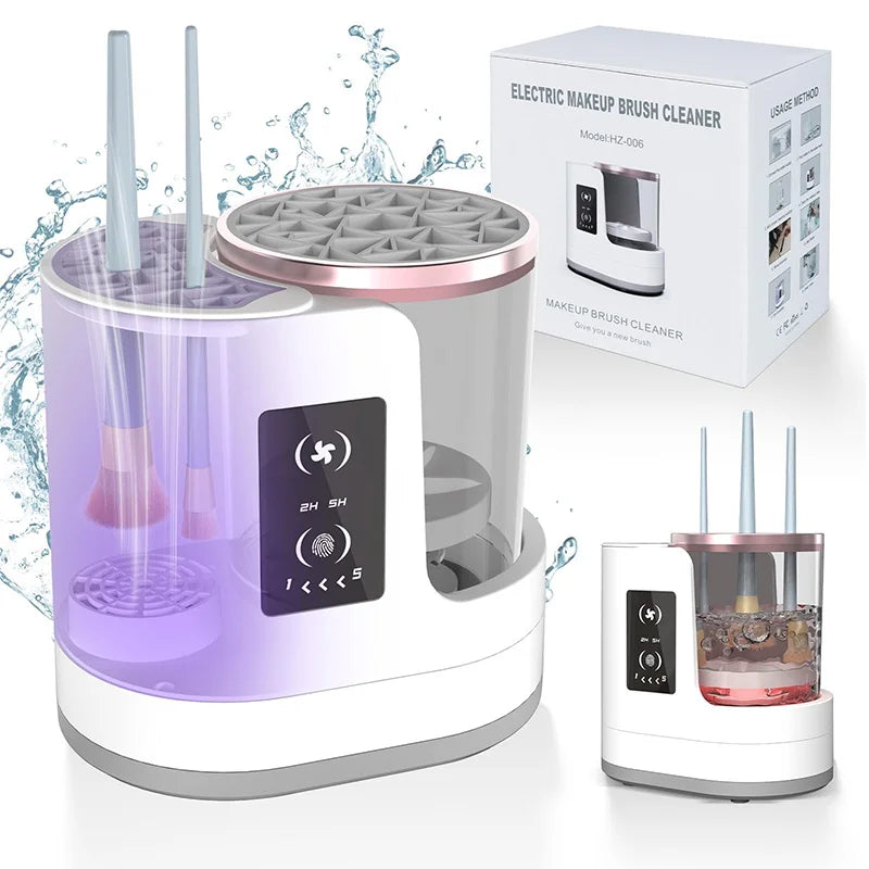 GlowSpin™ 3-in-1 Electric Makeup Brush Cleaner & Dryer – Portable & USB Powered