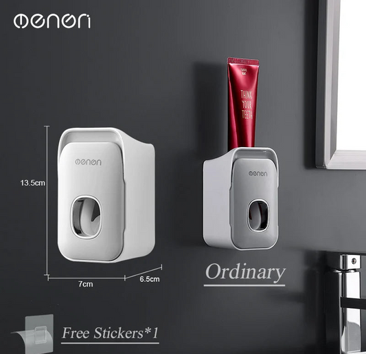 PastePal Automatic Toothpaste Dispenser & Wall-Mounted Toothbrush Holder – No-Drill, Mess-Free Bathroom Organizer