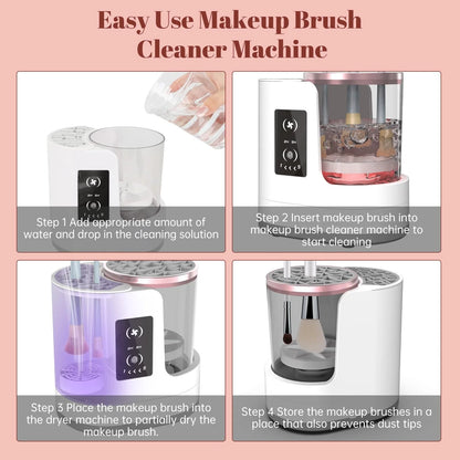 GlowSpin™ 3-in-1 Electric Makeup Brush Cleaner & Dryer – Portable & USB Powered