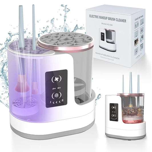 GlowSpin™ 3-in-1 Electric Makeup Brush Cleaner & Dryer – Portable & USB Powered